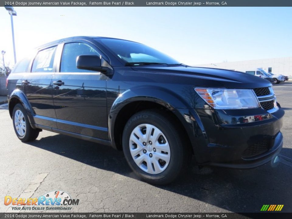 2014 Dodge Journey Amercian Value Package Fathom Blue Pearl / Black Photo #4