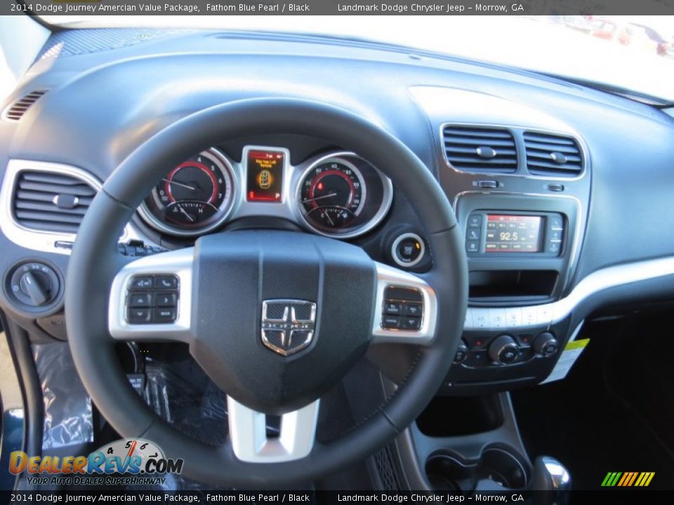 2014 Dodge Journey Amercian Value Package Fathom Blue Pearl / Black Photo #7