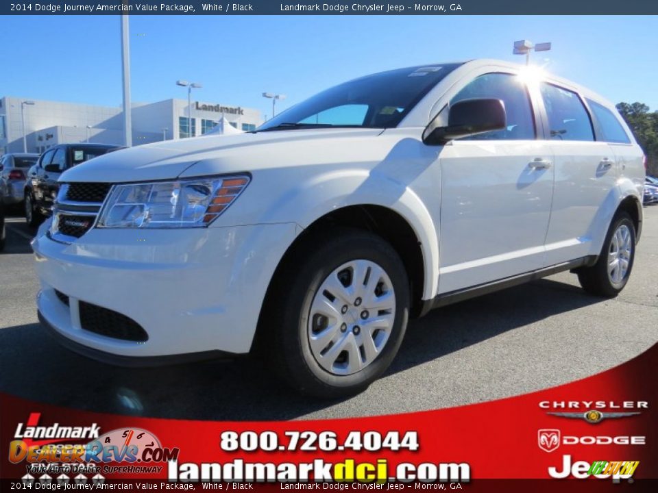 2014 Dodge Journey Amercian Value Package White / Black Photo #1