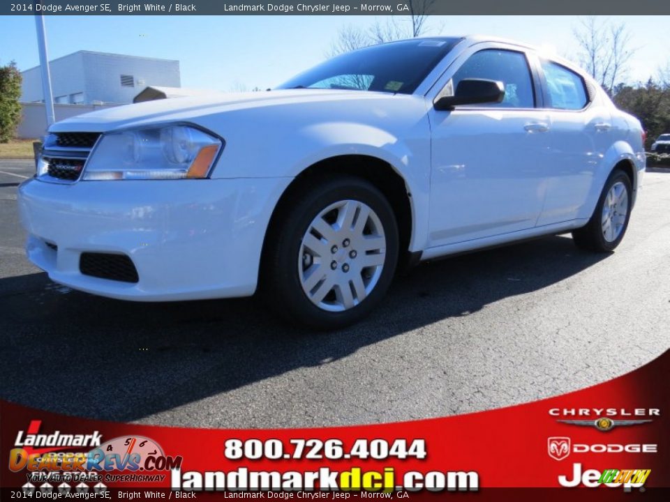 2014 Dodge Avenger SE Bright White / Black Photo #1
