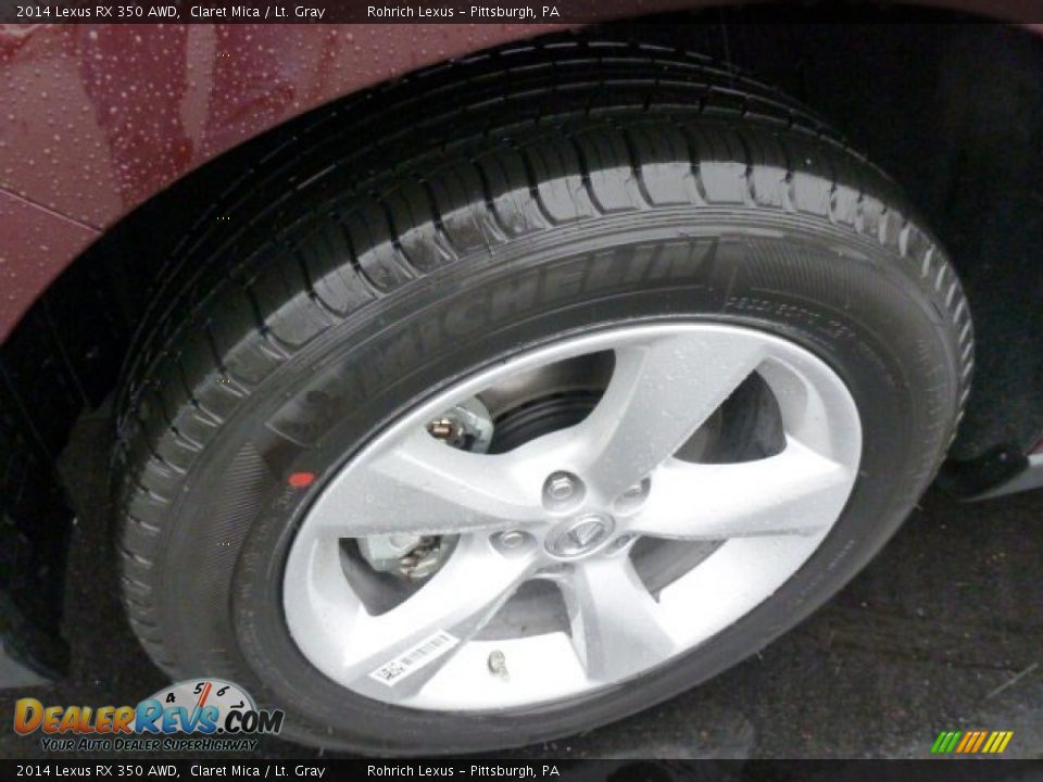 2014 Lexus RX 350 AWD Claret Mica / Lt. Gray Photo #9