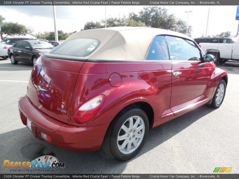 2006 Chrysler PT Cruiser Touring Convertible Inferno Red Crystal Pearl / Pastel Pebble Beige Photo #8
