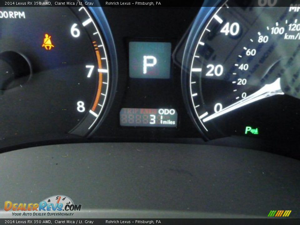 2014 Lexus RX 350 AWD Claret Mica / Lt. Gray Photo #19