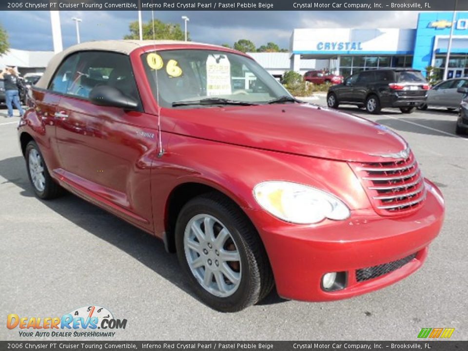 2006 Chrysler PT Cruiser Touring Convertible Inferno Red Crystal Pearl / Pastel Pebble Beige Photo #10