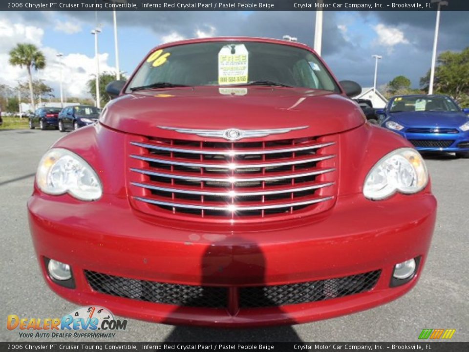 2006 Chrysler PT Cruiser Touring Convertible Inferno Red Crystal Pearl / Pastel Pebble Beige Photo #13