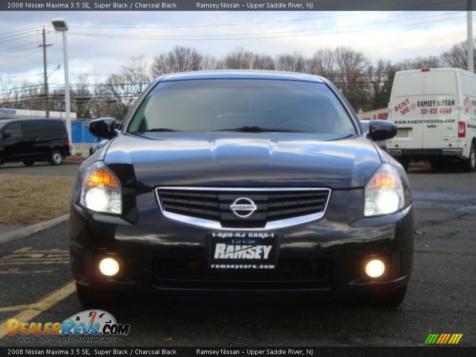 2008 Nissan Maxima 3.5 SE Super Black / Charcoal Black Photo #3