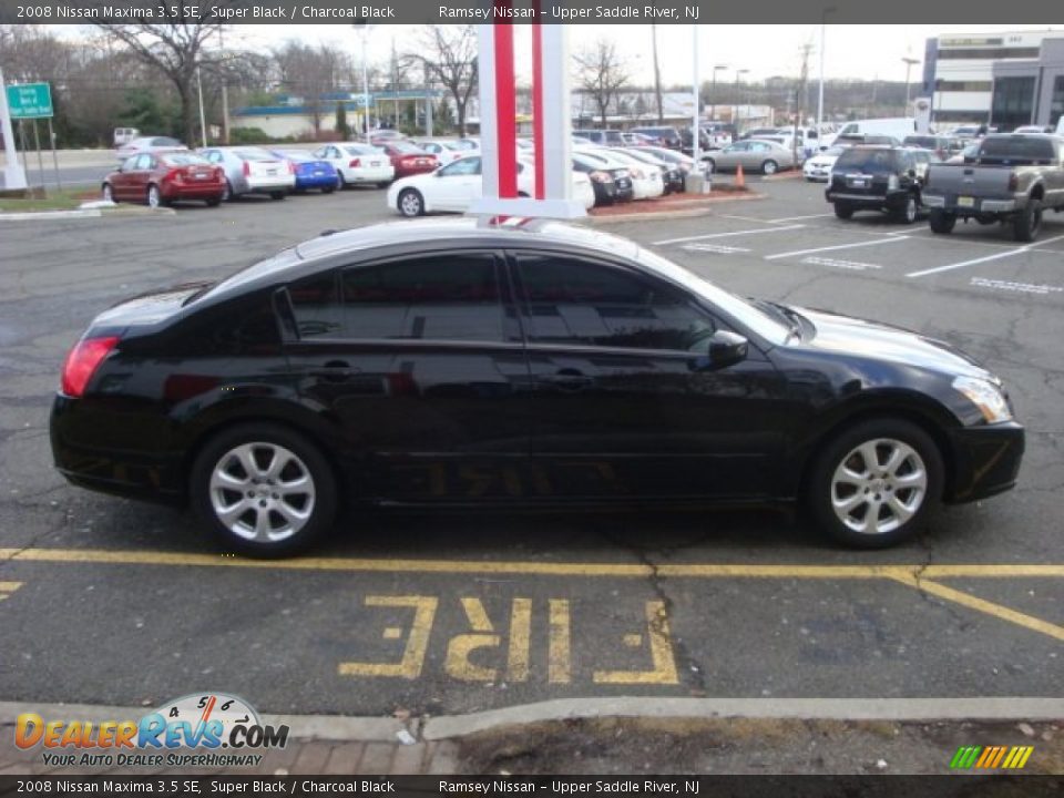 2008 Nissan Maxima 3.5 SE Super Black / Charcoal Black Photo #5