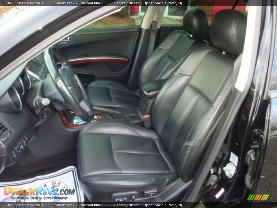 2008 Nissan Maxima 3.5 SE Super Black / Charcoal Black Photo #10