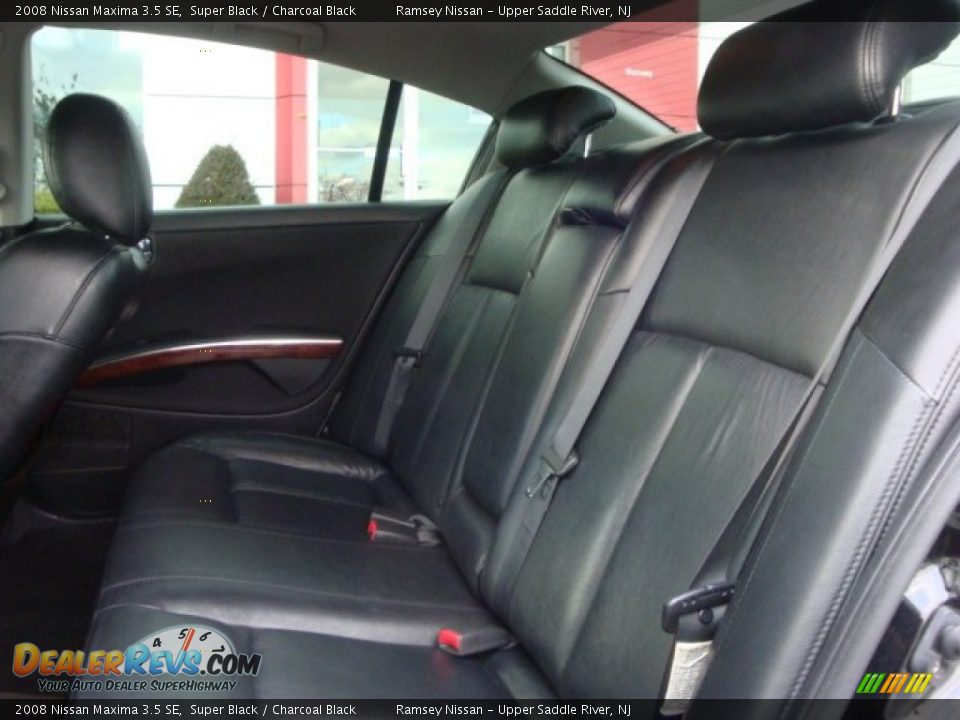 2008 Nissan Maxima 3.5 SE Super Black / Charcoal Black Photo #12