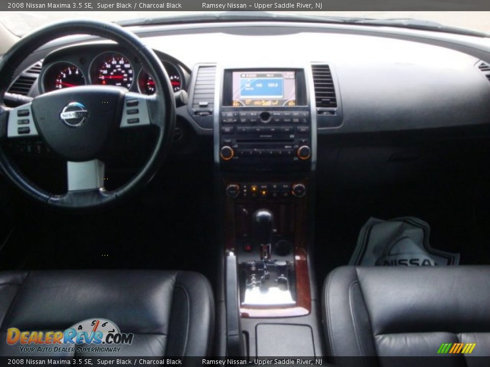2008 Nissan Maxima 3.5 SE Super Black / Charcoal Black Photo #15