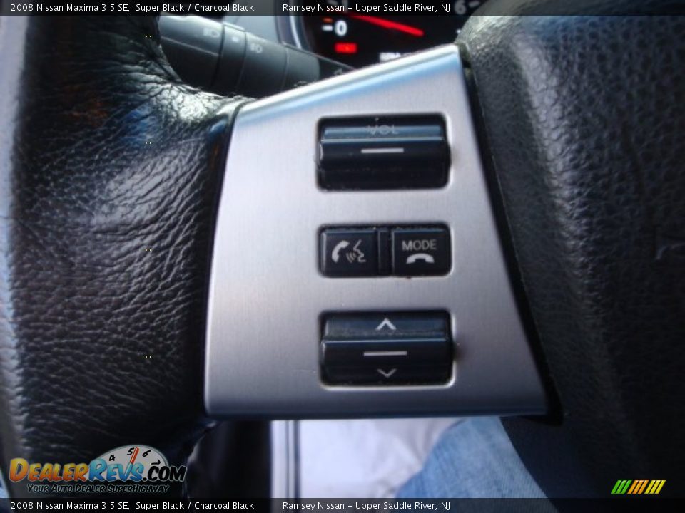 2008 Nissan Maxima 3.5 SE Super Black / Charcoal Black Photo #18