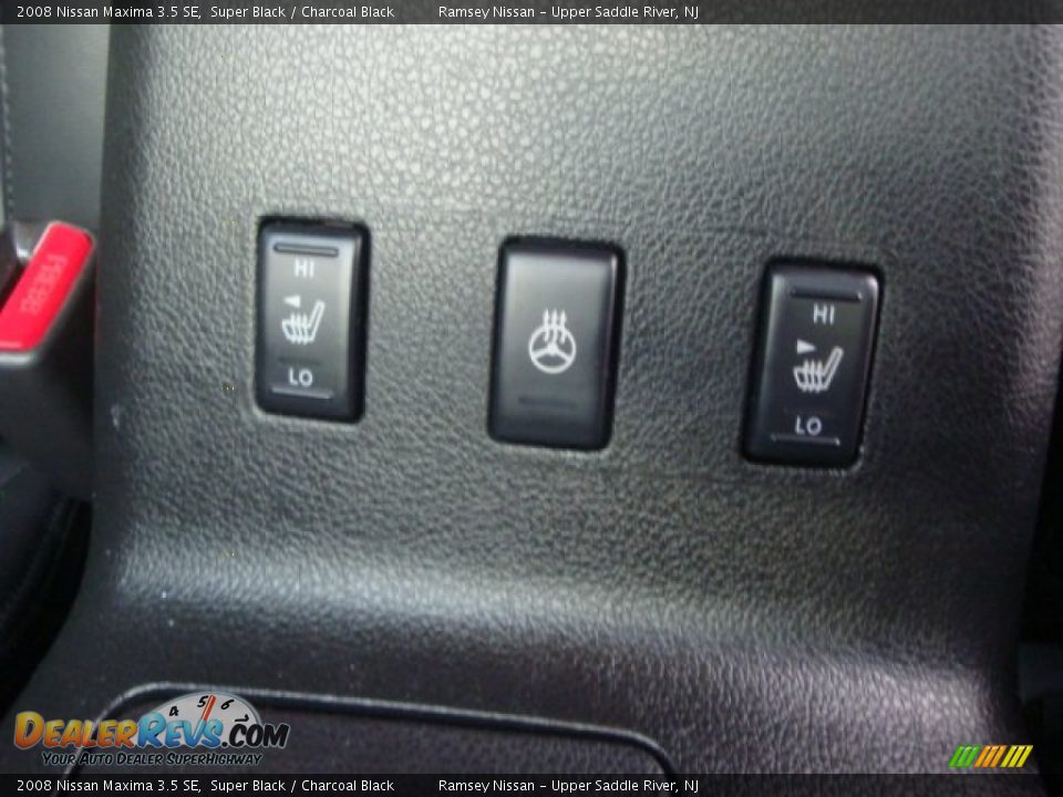 2008 Nissan Maxima 3.5 SE Super Black / Charcoal Black Photo #19
