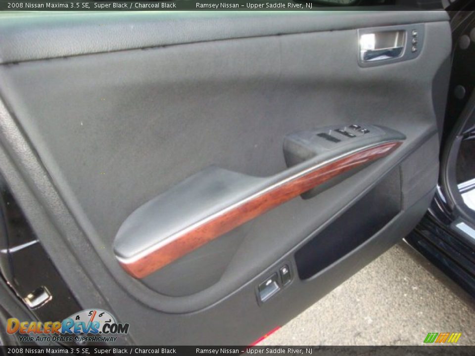 2008 Nissan Maxima 3.5 SE Super Black / Charcoal Black Photo #21