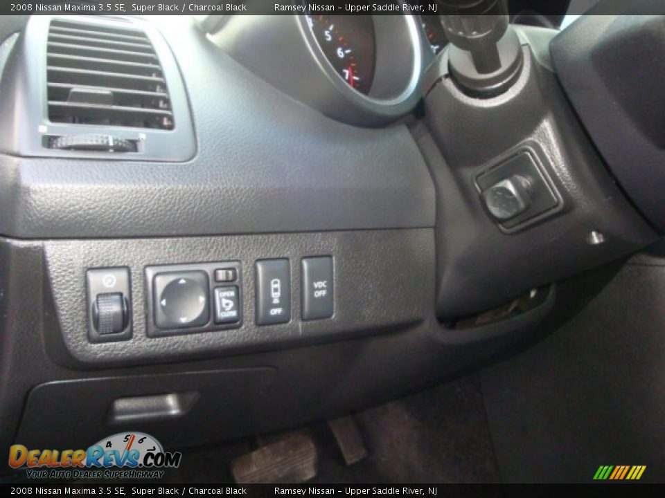 2008 Nissan Maxima 3.5 SE Super Black / Charcoal Black Photo #22