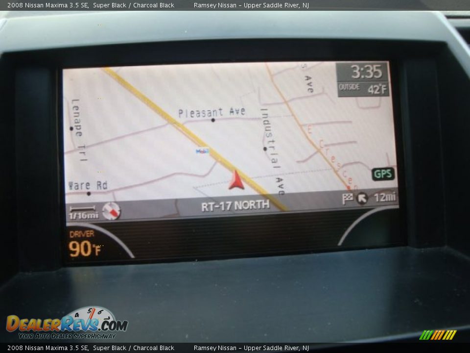 2008 Nissan Maxima 3.5 SE Super Black / Charcoal Black Photo #24