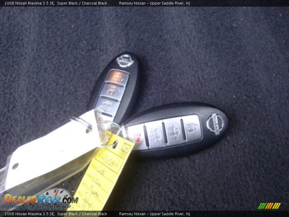 2008 Nissan Maxima 3.5 SE Super Black / Charcoal Black Photo #27