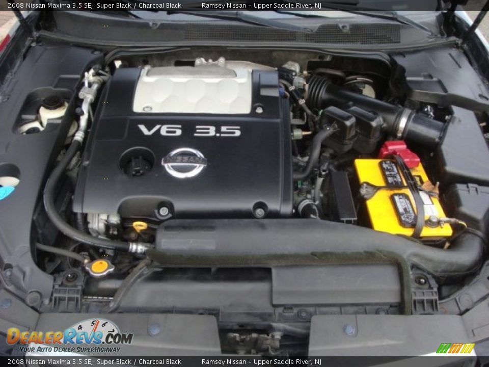 2008 Nissan Maxima 3.5 SE Super Black / Charcoal Black Photo #28