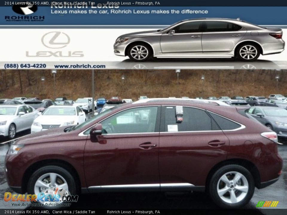 2014 Lexus RX 350 AWD Claret Mica / Saddle Tan Photo #1