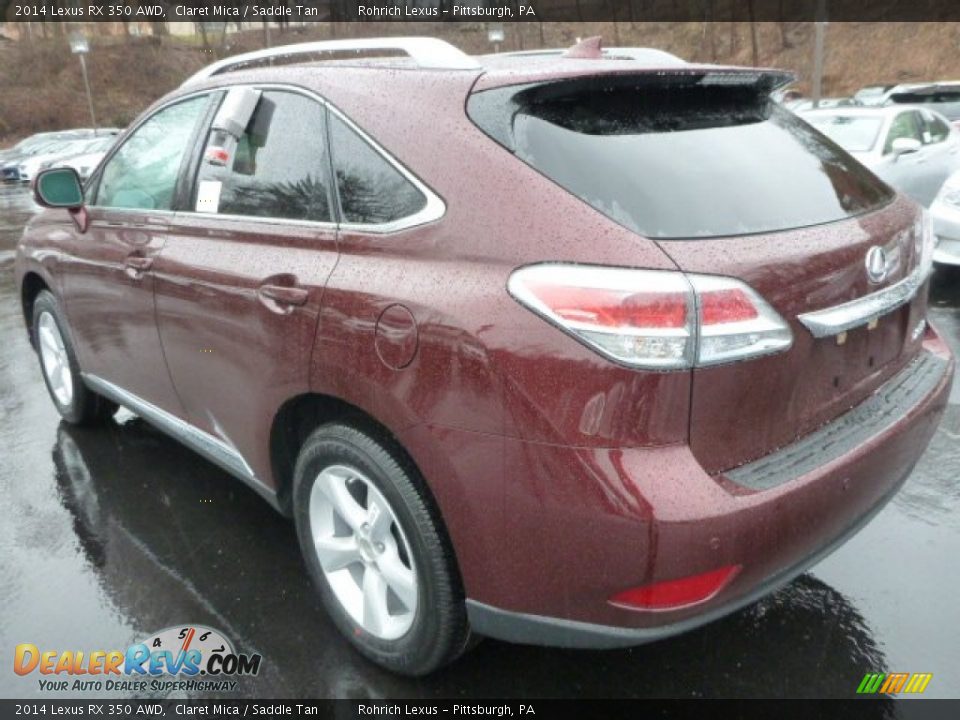 2014 Lexus RX 350 AWD Claret Mica / Saddle Tan Photo #2
