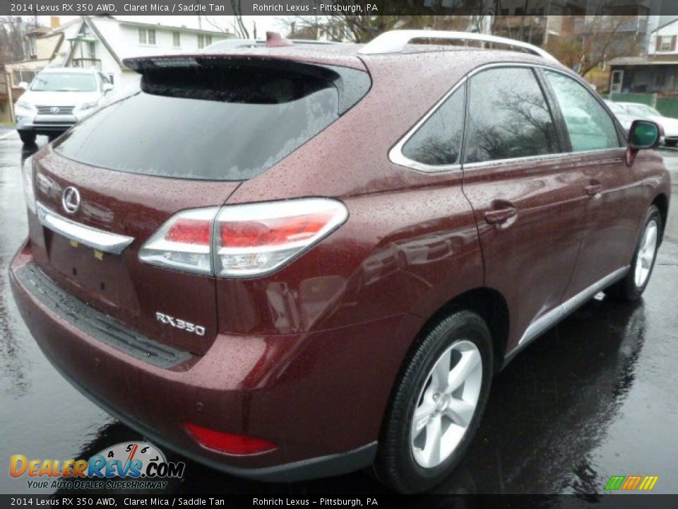 2014 Lexus RX 350 AWD Claret Mica / Saddle Tan Photo #4