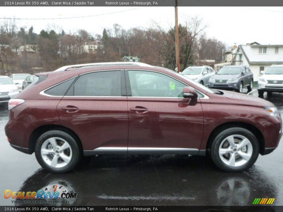 2014 Lexus RX 350 AWD Claret Mica / Saddle Tan Photo #5