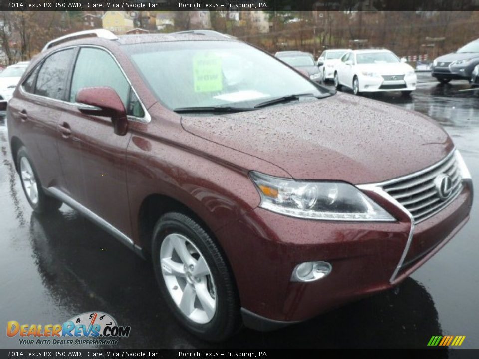 2014 Lexus RX 350 AWD Claret Mica / Saddle Tan Photo #6
