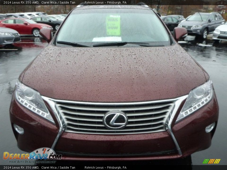 2014 Lexus RX 350 AWD Claret Mica / Saddle Tan Photo #7