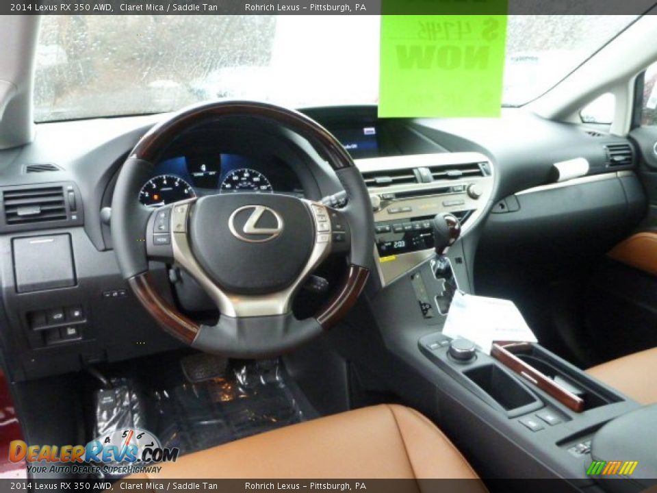 2014 Lexus RX 350 AWD Claret Mica / Saddle Tan Photo #12