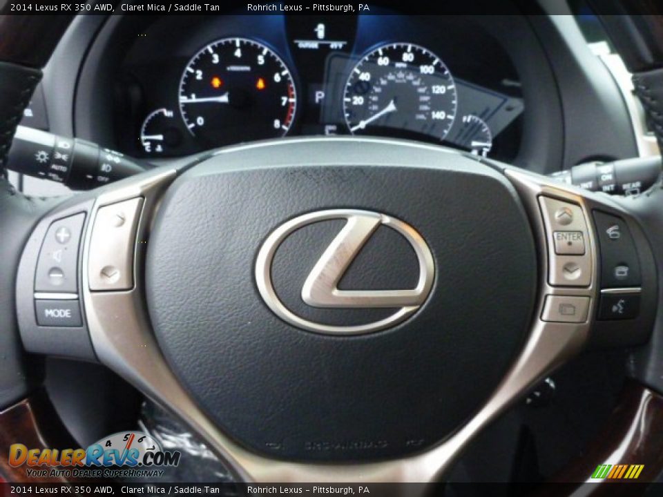 2014 Lexus RX 350 AWD Claret Mica / Saddle Tan Photo #16