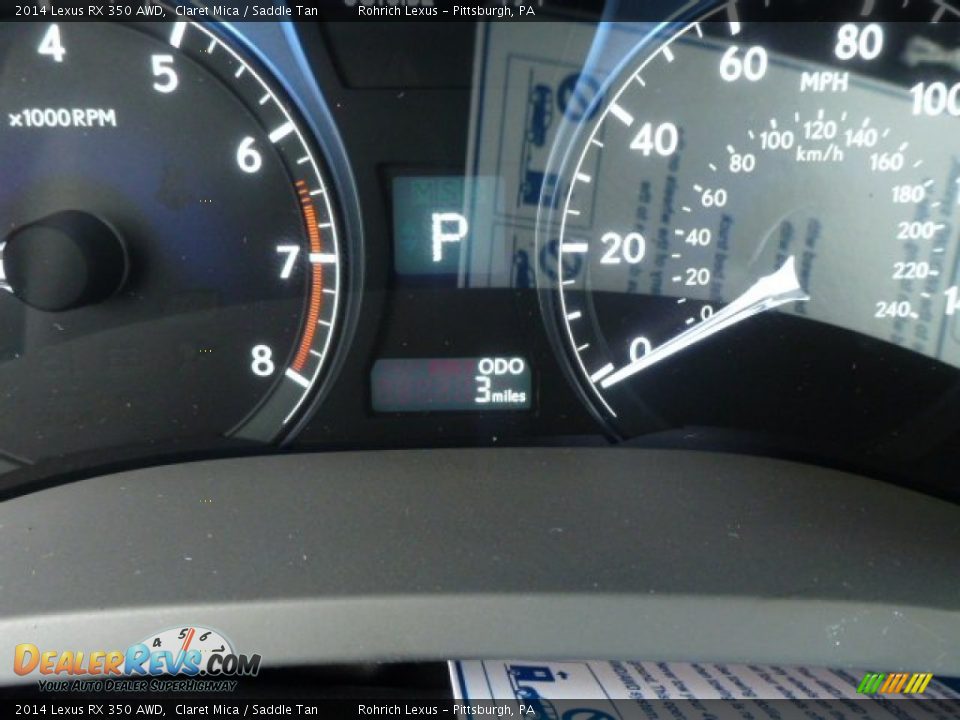 2014 Lexus RX 350 AWD Claret Mica / Saddle Tan Photo #19