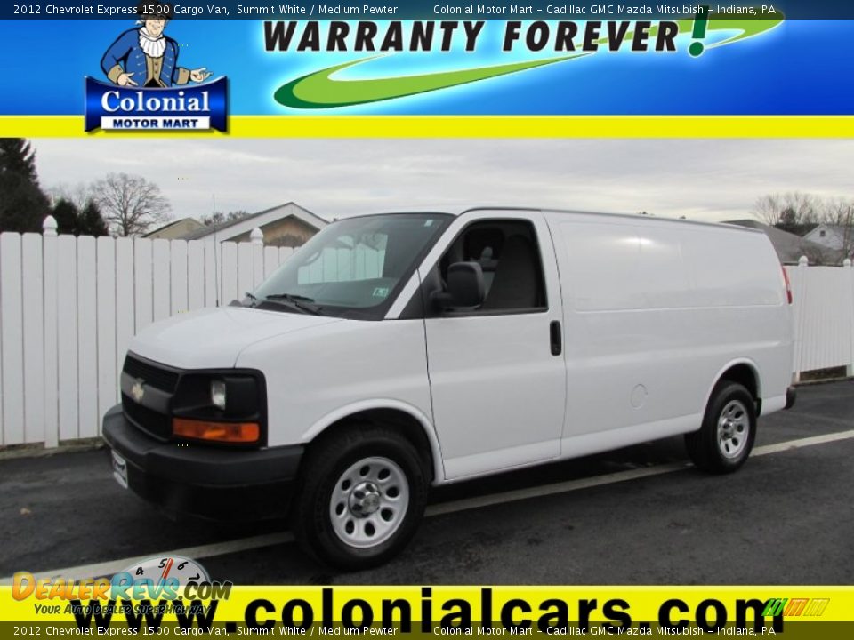 2012 Chevrolet Express 1500 Cargo Van Summit White / Medium Pewter Photo #1