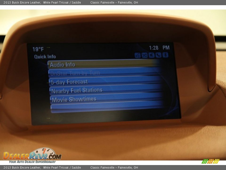 2013 Buick Encore Leather White Pearl Tricoat / Saddle Photo #21
