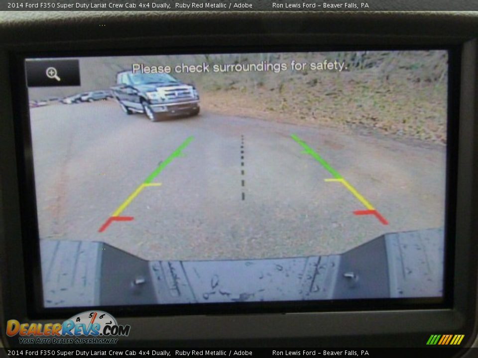 2014 Ford F350 Super Duty Lariat Crew Cab 4x4 Dually Ruby Red Metallic / Adobe Photo #16