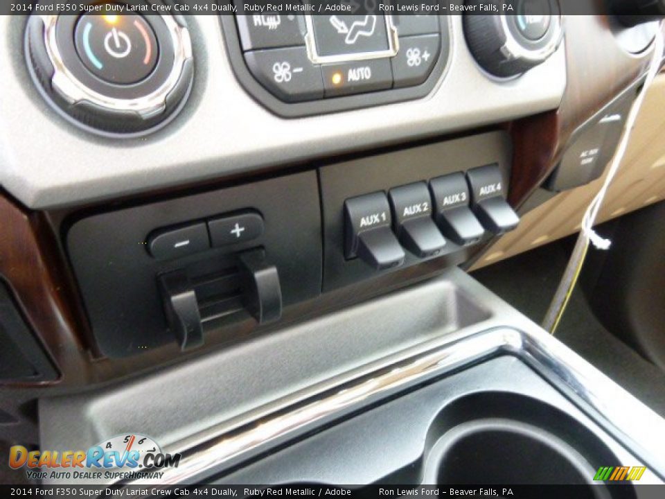 2014 Ford F350 Super Duty Lariat Crew Cab 4x4 Dually Ruby Red Metallic / Adobe Photo #18