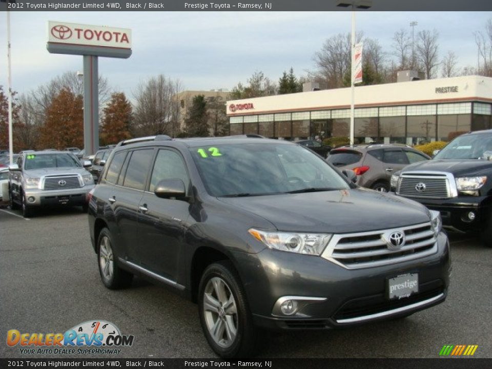 2012 Toyota Highlander Limited 4WD Black / Black Photo #1
