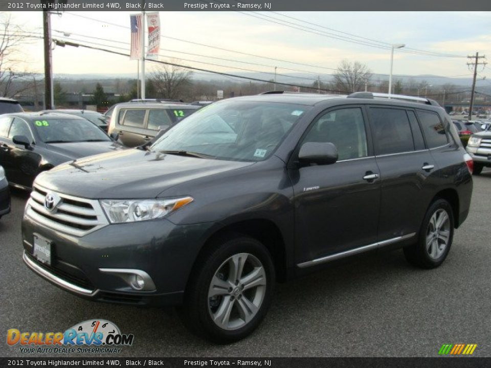 2012 Toyota Highlander Limited 4WD Black / Black Photo #3