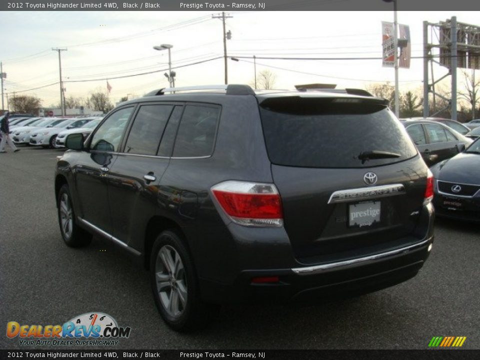 2012 Toyota Highlander Limited 4WD Black / Black Photo #4