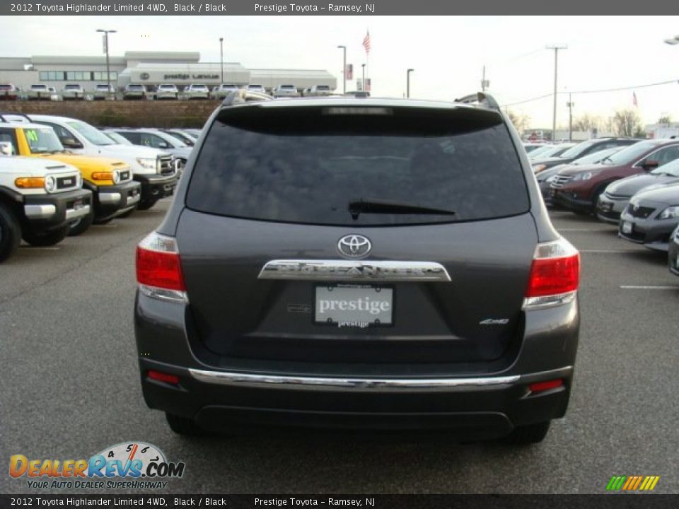 2012 Toyota Highlander Limited 4WD Black / Black Photo #5