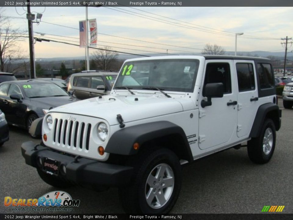 2012 Jeep Wrangler Unlimited Sport S 4x4 Bright White / Black Photo #3