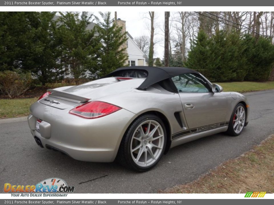 2011 Porsche Boxster Spyder Platinum Silver Metallic / Black Photo #6