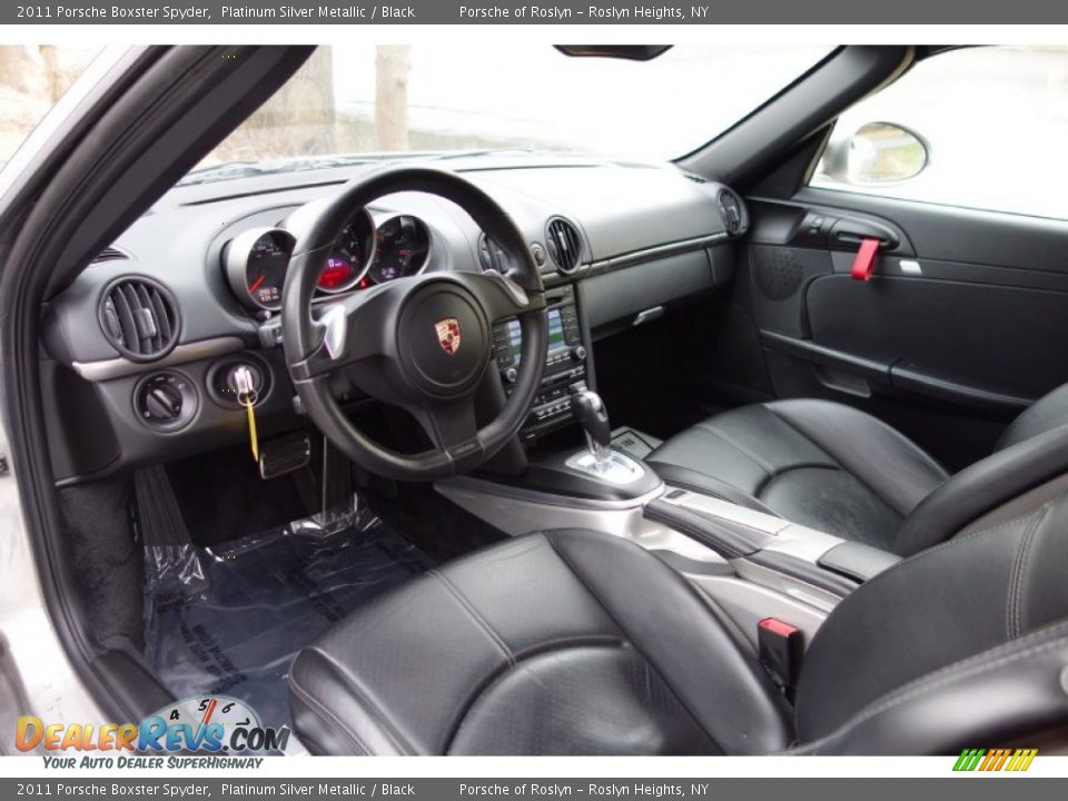 Black Interior - 2011 Porsche Boxster Spyder Photo #13