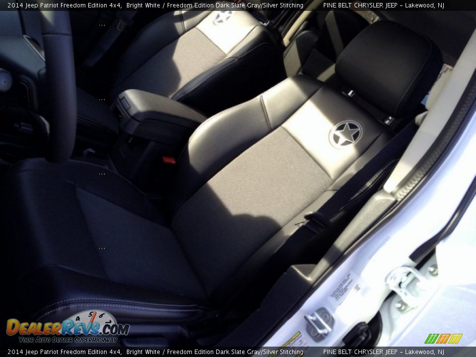 2014 Jeep Patriot Freedom Edition 4x4 Bright White / Freedom Edition Dark Slate Gray/Silver Stitching Photo #6