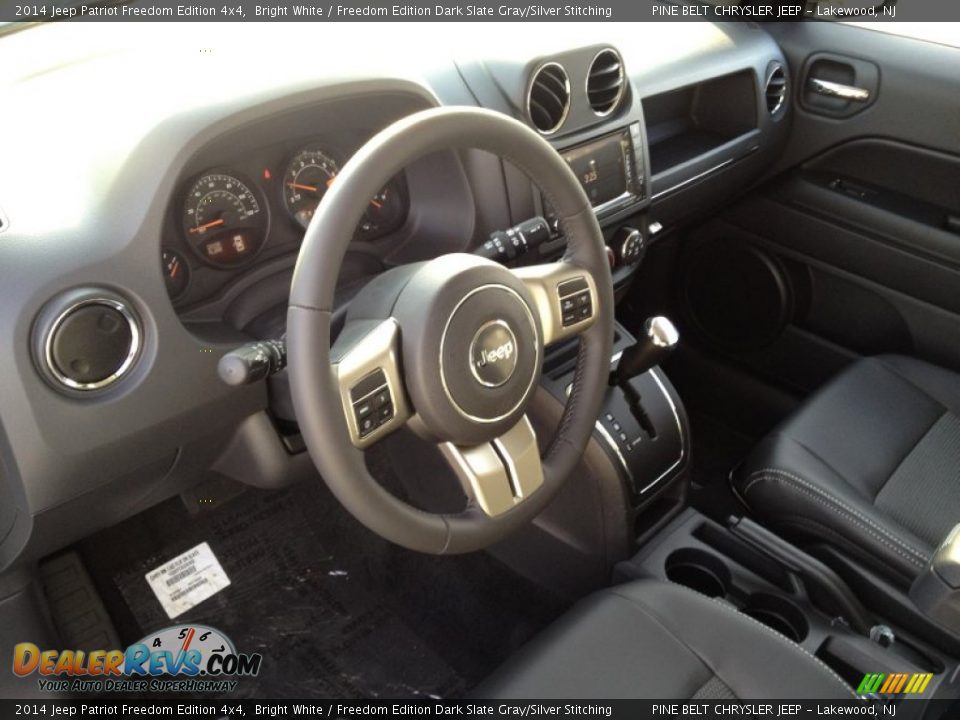 2014 Jeep Patriot Freedom Edition 4x4 Bright White / Freedom Edition Dark Slate Gray/Silver Stitching Photo #8