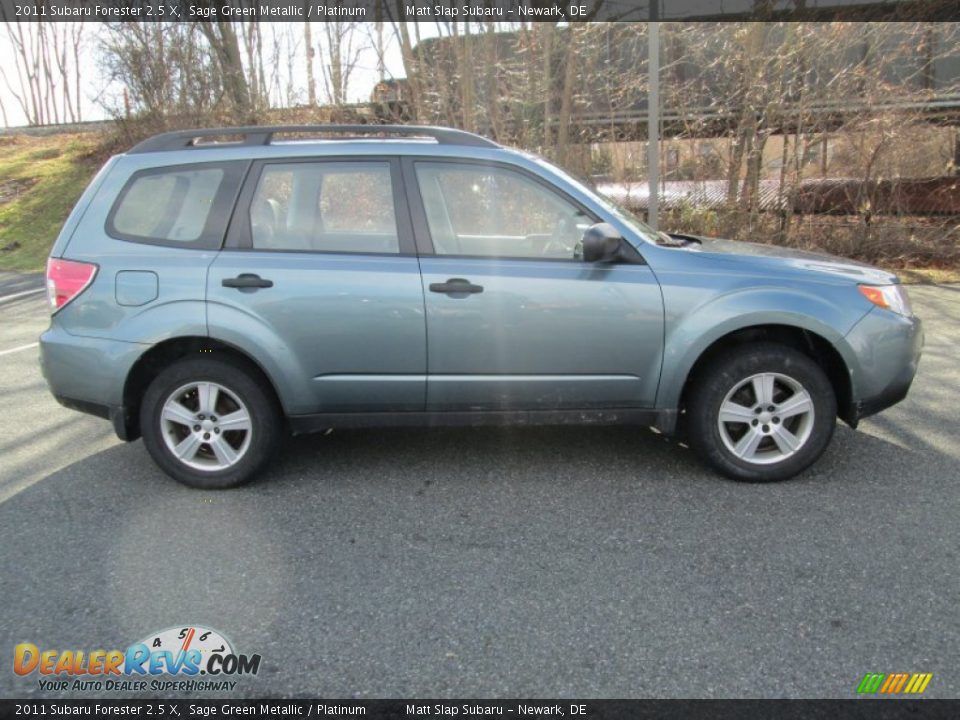 2011 Subaru Forester 2.5 X Sage Green Metallic / Platinum Photo #5