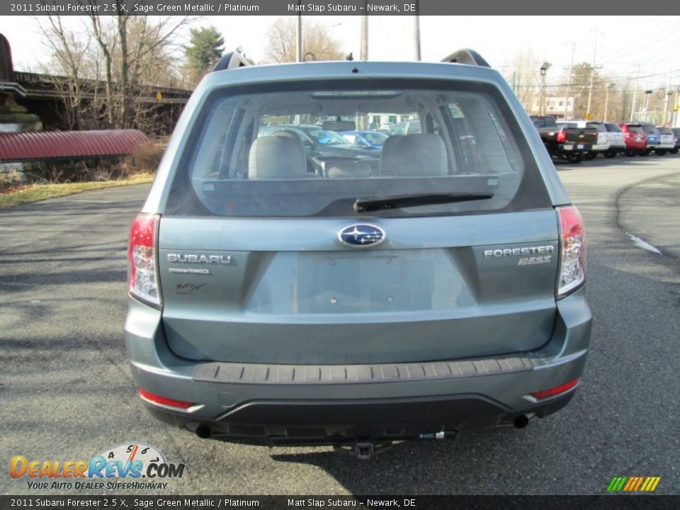 2011 Subaru Forester 2.5 X Sage Green Metallic / Platinum Photo #7