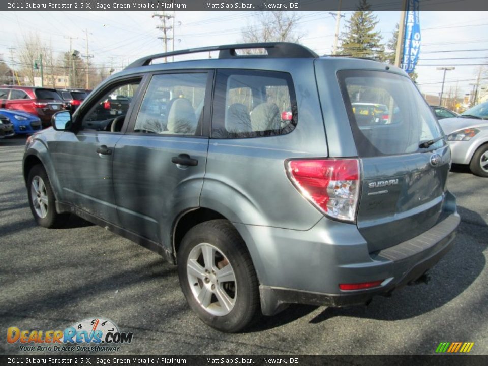 2011 Subaru Forester 2.5 X Sage Green Metallic / Platinum Photo #8