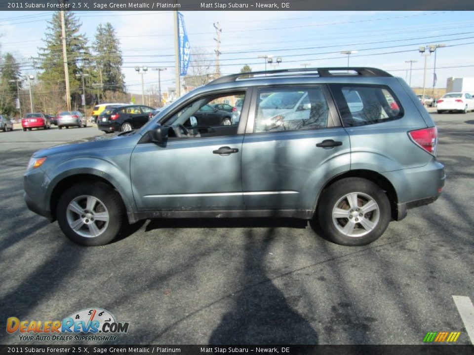 2011 Subaru Forester 2.5 X Sage Green Metallic / Platinum Photo #9