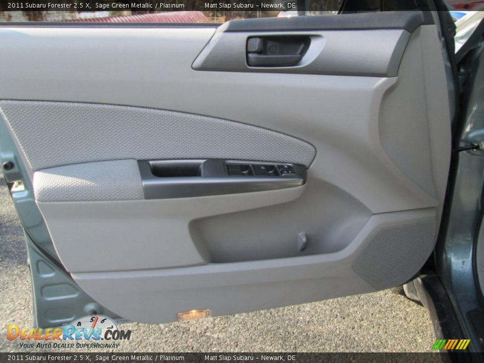 2011 Subaru Forester 2.5 X Sage Green Metallic / Platinum Photo #12