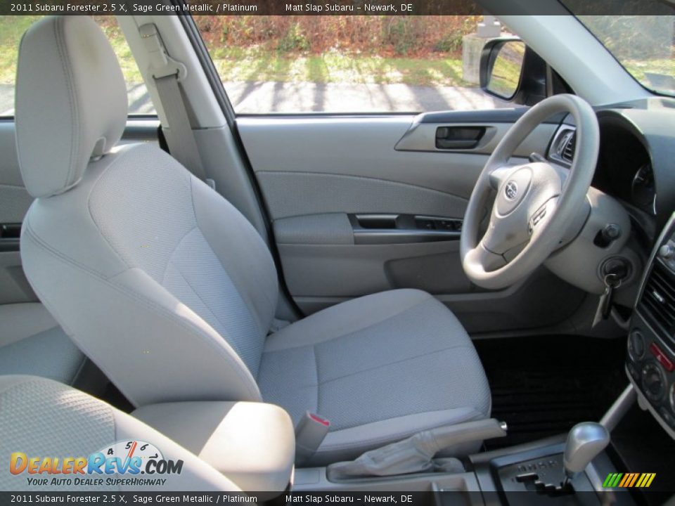 2011 Subaru Forester 2.5 X Sage Green Metallic / Platinum Photo #15
