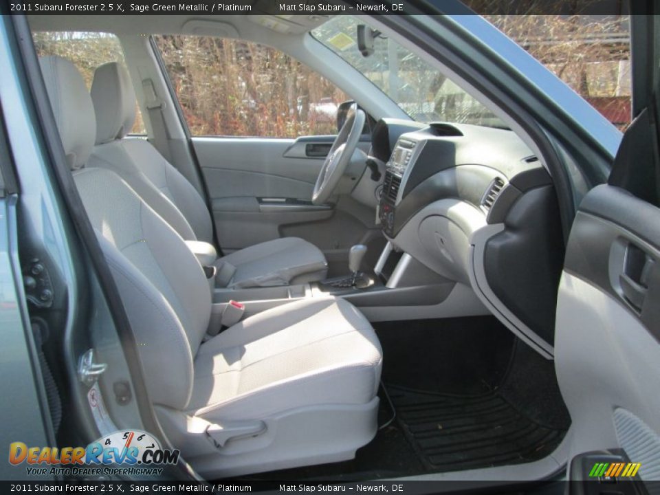 2011 Subaru Forester 2.5 X Sage Green Metallic / Platinum Photo #17
